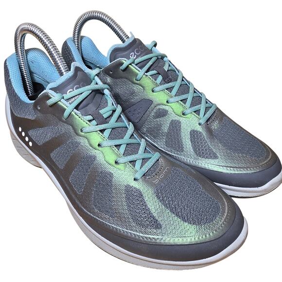 ECCO Women's Biom Fjuel Racer Women’s Size US 8-8.5, EUR 39 Blue Sneakers Shoes - Picture 1 of 8